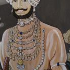 12 Les orientalistes - Maharajah de Patiala acrylique 80x60cm